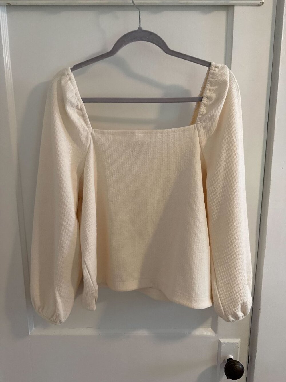 Madewell Cream Squareneck Top